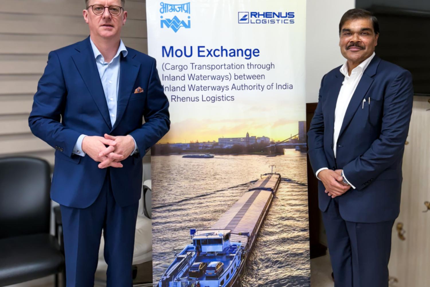Rhenus India quiere expandir el transporte fluvial en India, especialmente en el Ganges y el Brahmaputra. Para ello, se firmó una carta de intención con la Autoridad de Vías Navegables Interiores de la India (IWAI). Foto: Rhenus Gruppe