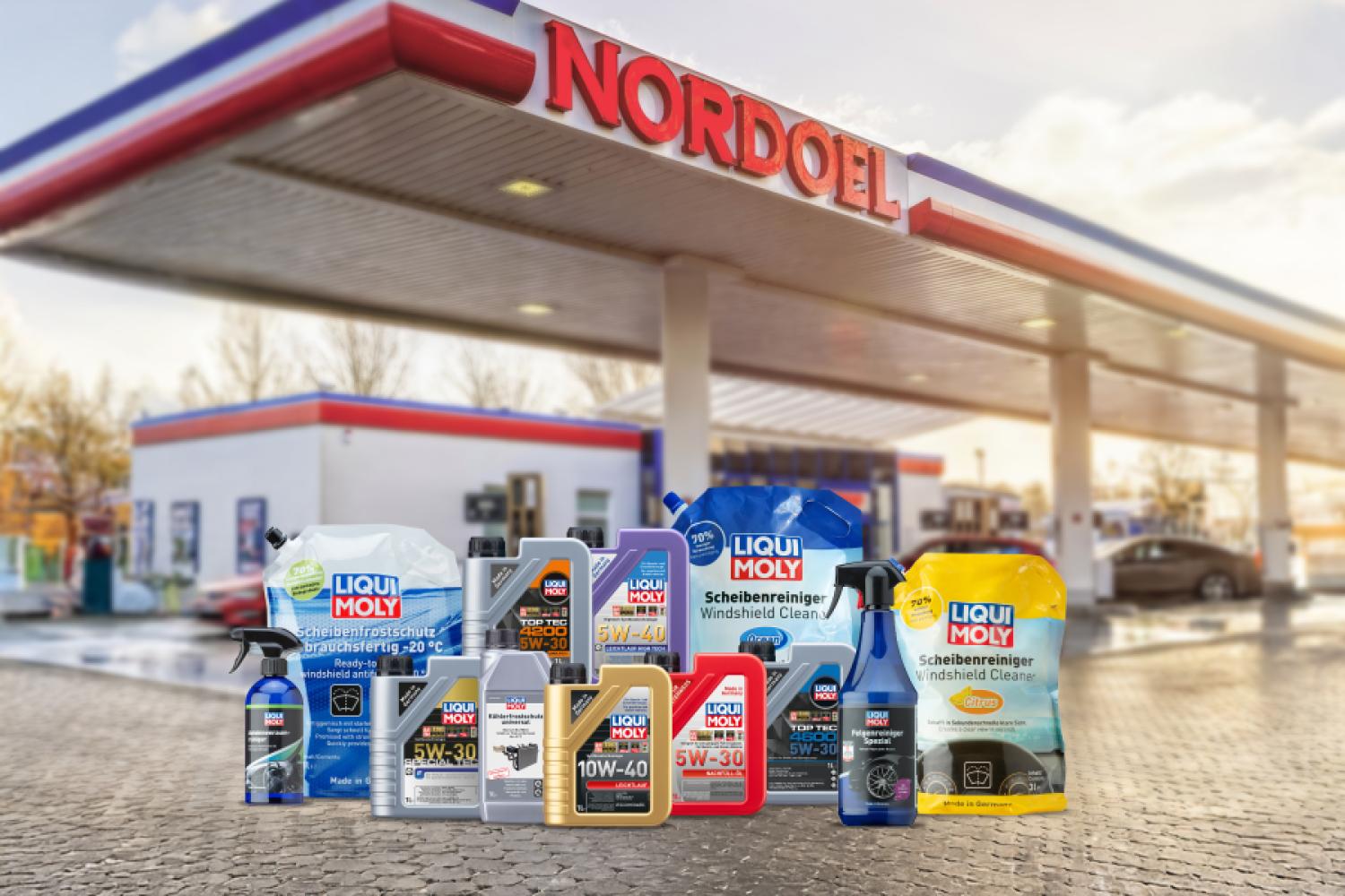 Since June 1, 2025, a tailored selection of Liqui Moly products can also be found in the assortment at gas station shops such as Nordoel. | Image: Liqui Moly.
