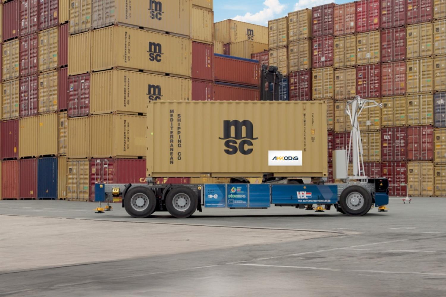 Akkodis aporta su experiencia en sistemas autónomos y control en tiempo real al proyecto PIONEERS para el desarrollo de un transbordador de contenedores totalmente eléctrico, que automatiza el transporte de corta distancia dentro del área portuaria. (Imagen: Akkodis)