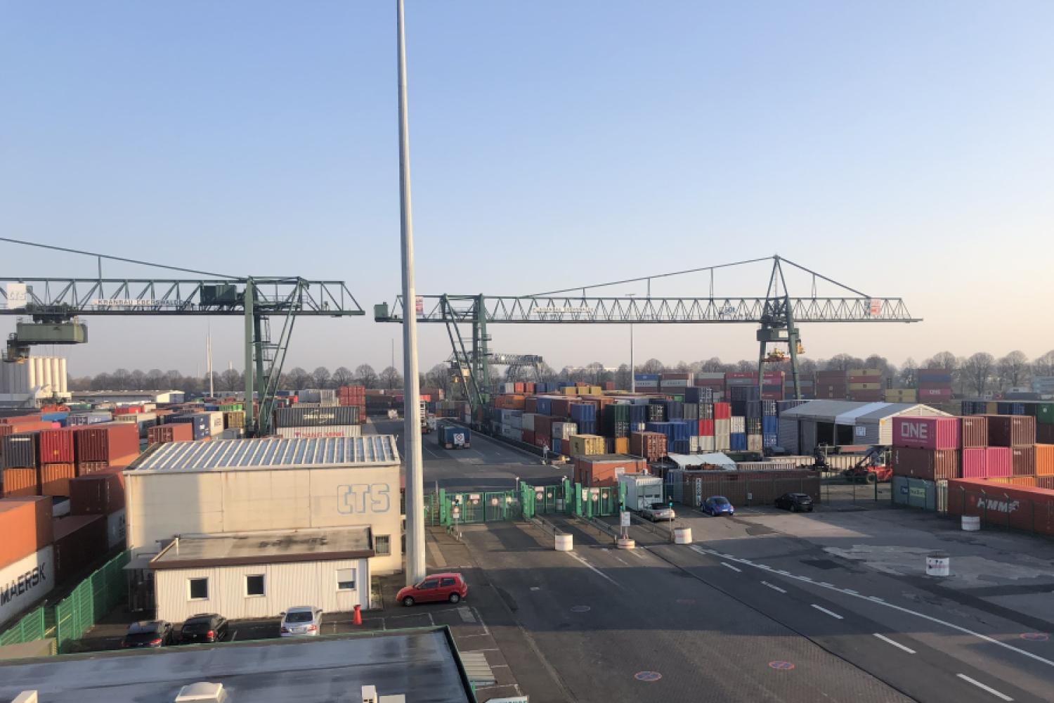 El CTS Container-Terminal en Colonia es ahora, al igual que el DCH Puerto de Contenedores de Düsseldorf, propiedad de HGK Logistics and Intermodal. En la imagen el CTS. Foto: HGK