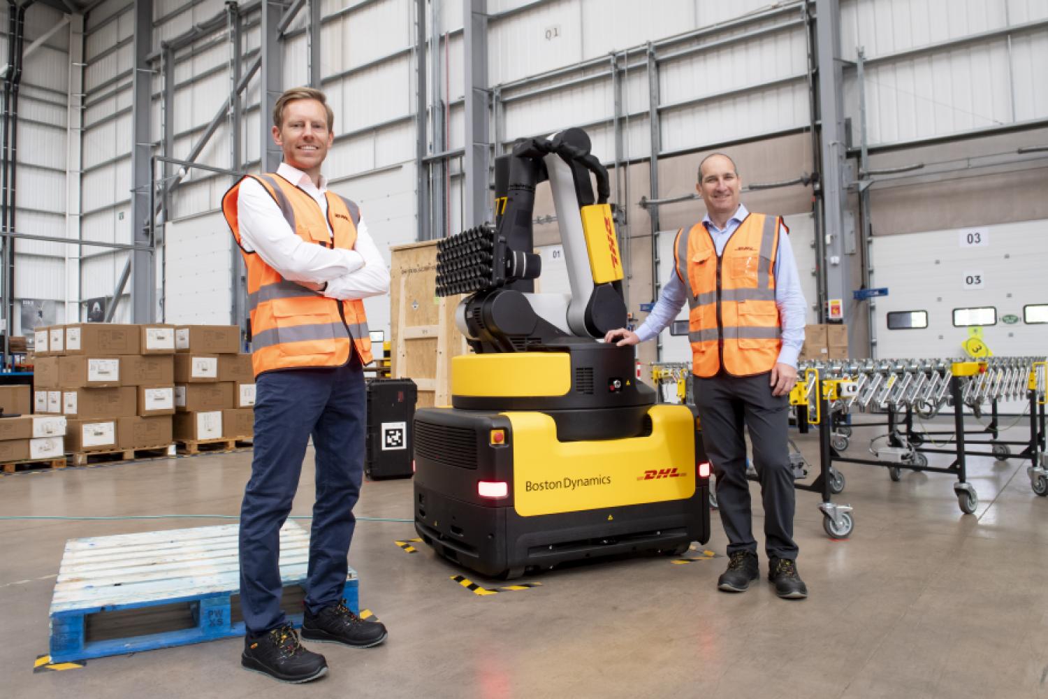 The stretch robot was developed, among other things, for logistical applications, particularly for the automated unloading of truck trailers, swap bodies, and containers. | Image: DHL