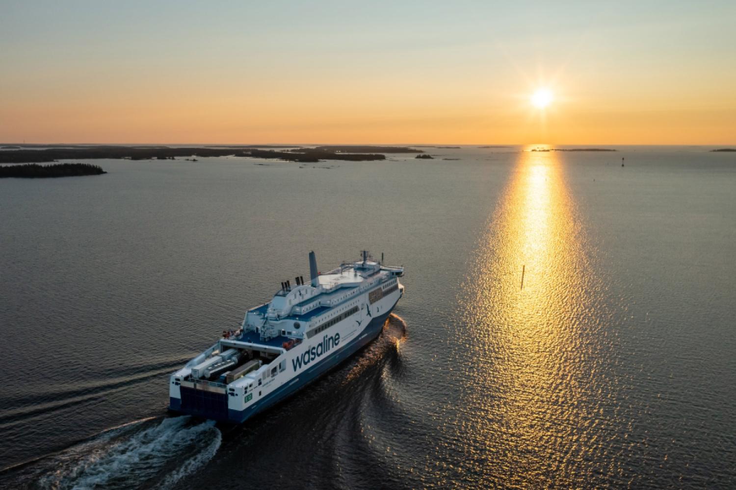 Sostenibilidad en marcha: La naviera más septentrional del mundo, Wasaline, opera un transporte marítimo de mercancías sostenible. Foto: Wasaline