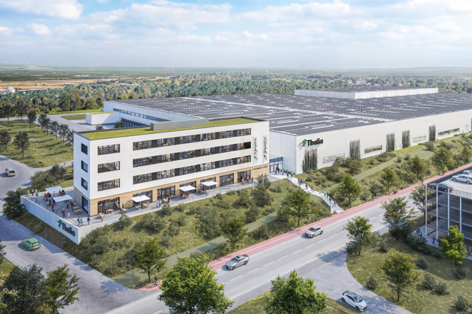 The investment volume for Thalia's omni-channel hub in Marl is approximately 100 million euros in total. (Image: ECE)