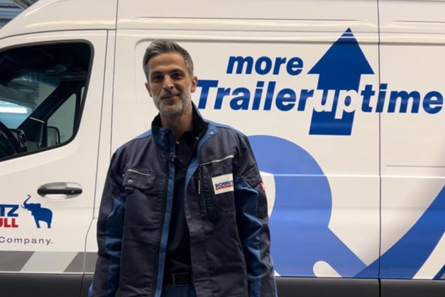 Hatip Olcay, service and refrigeration machine specialist, operates the first Schmitz Cargobull service van. (Photo: Schmitz Cargobull)