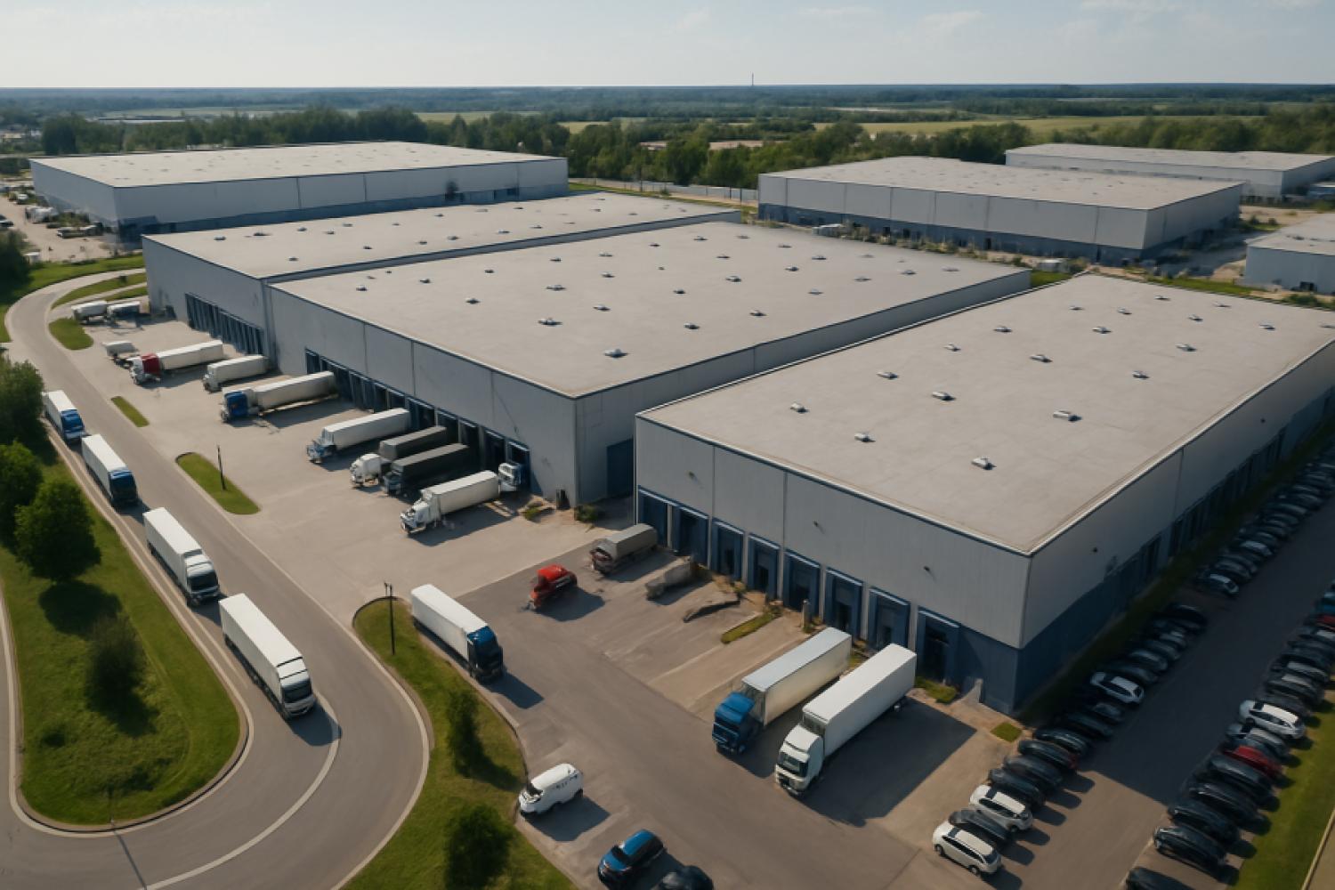 Modern logistics centers are increasingly shaping the landscape in conveniently located areas - with a high demand for space and clear functionality. | Photo: DALL-e