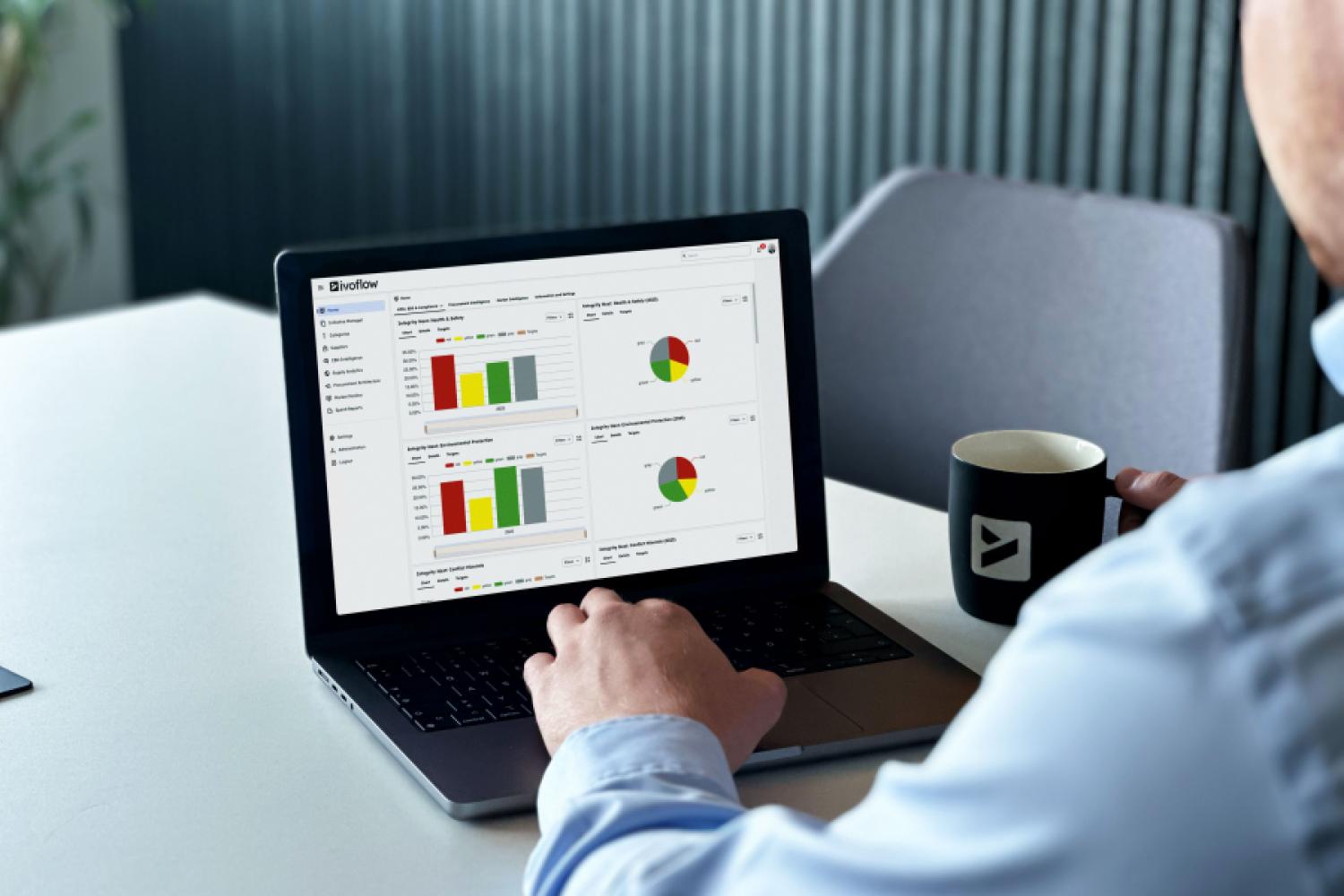 Thanks to the interface with IntegrityNext, Ivoflow customers can view all sustainability metrics of their suppliers in real time via a central dashboard. (Photo: Ivoflow)
