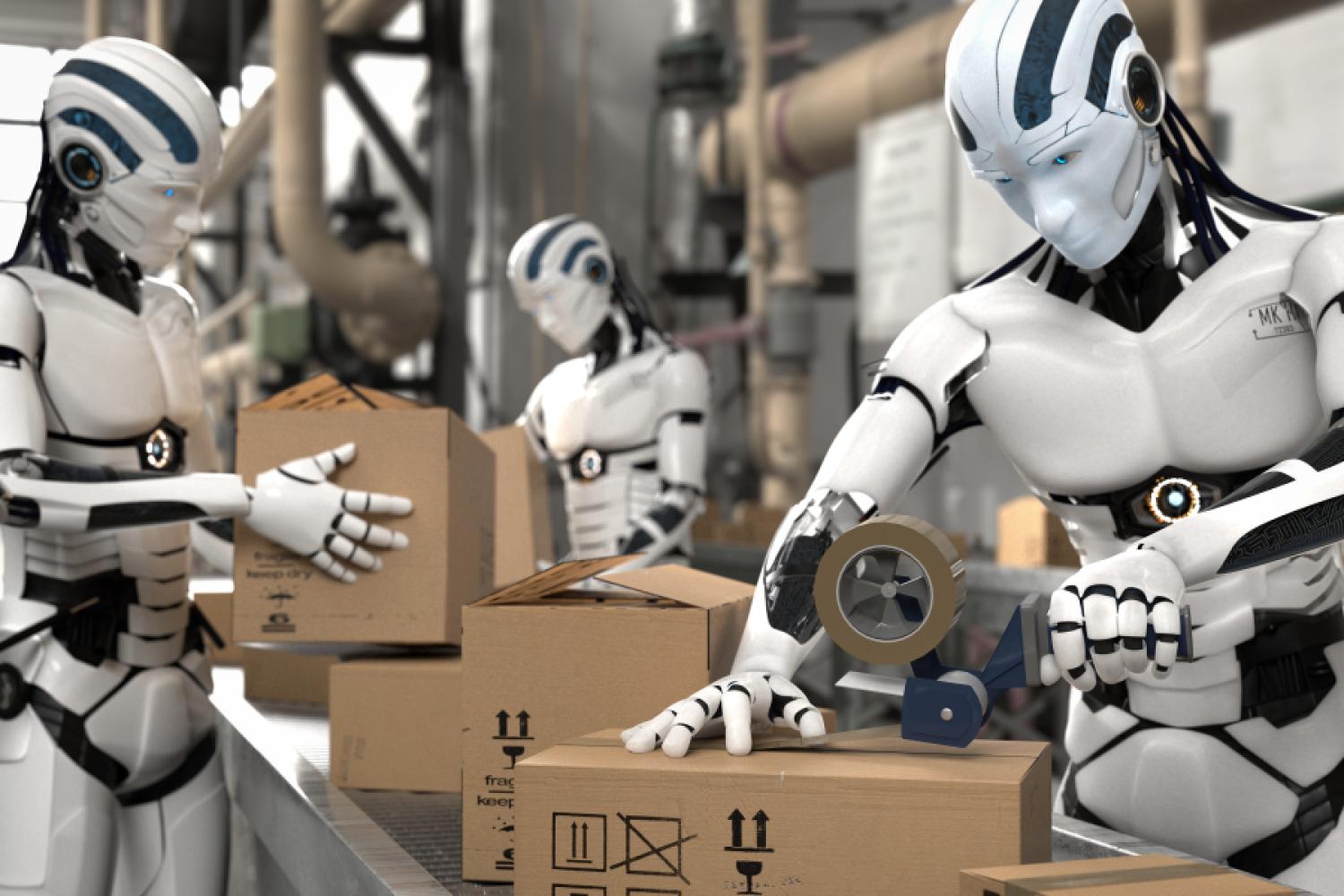 Humanoid robots that flexibly pick and pack in the warehouse are still a thing of the future. Other AI applications, however, are more established in logistics. (Stock image: fotomek / stock.adobe.com)