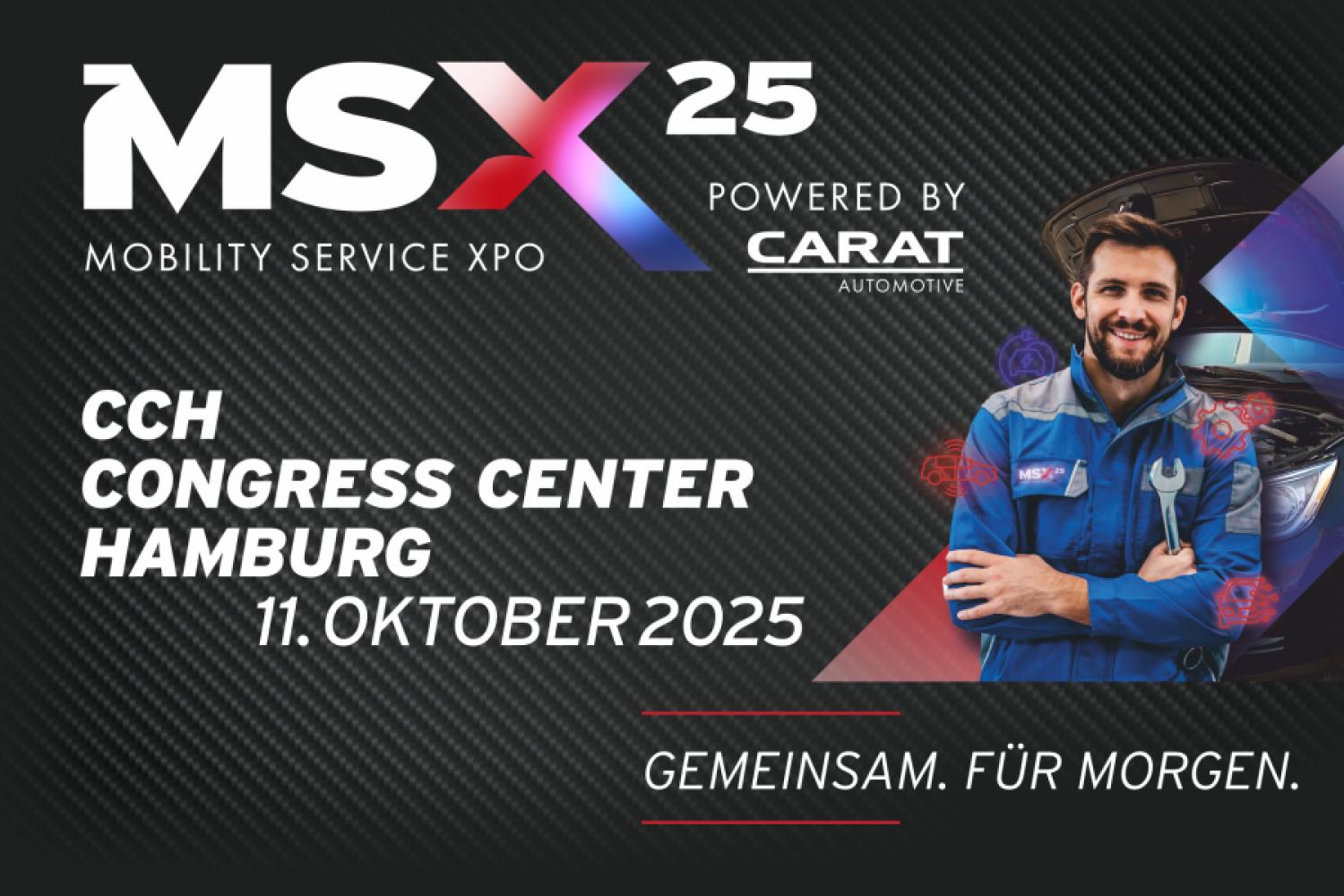 Carat is revamping its trade fair concept and presenting a new industry event with the Mobility Service Xpo'25 (MSX'25 for short) on October 11, 2025, in Hamburg. | Image: Carat