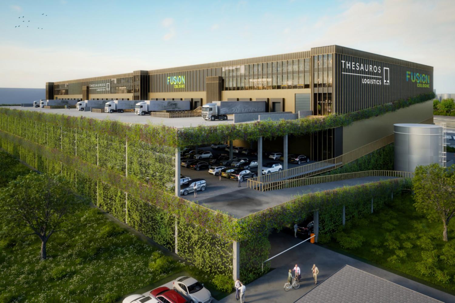 Visualization of the planned "Crossroads" project in the industrial district Fusion Cologne. (Image: Fusion Cologne/HGK)