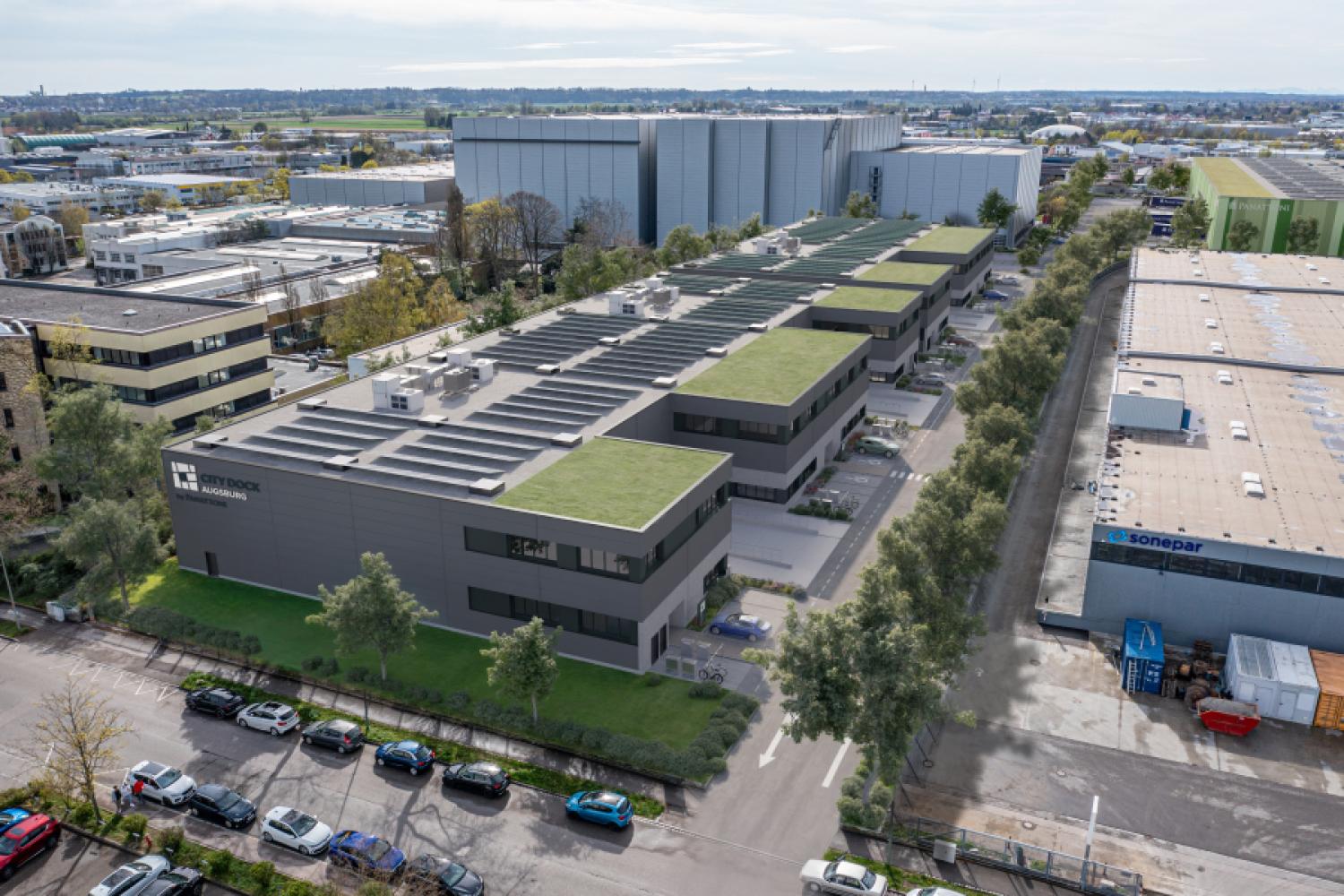 Panattoni revitaliza un terreno industrial en el noreste de Augsburgo y desarrolla allí el Panattoni Campus Augsburg. Aquí se muestra una visualización. (Imagen: Panattoni)
