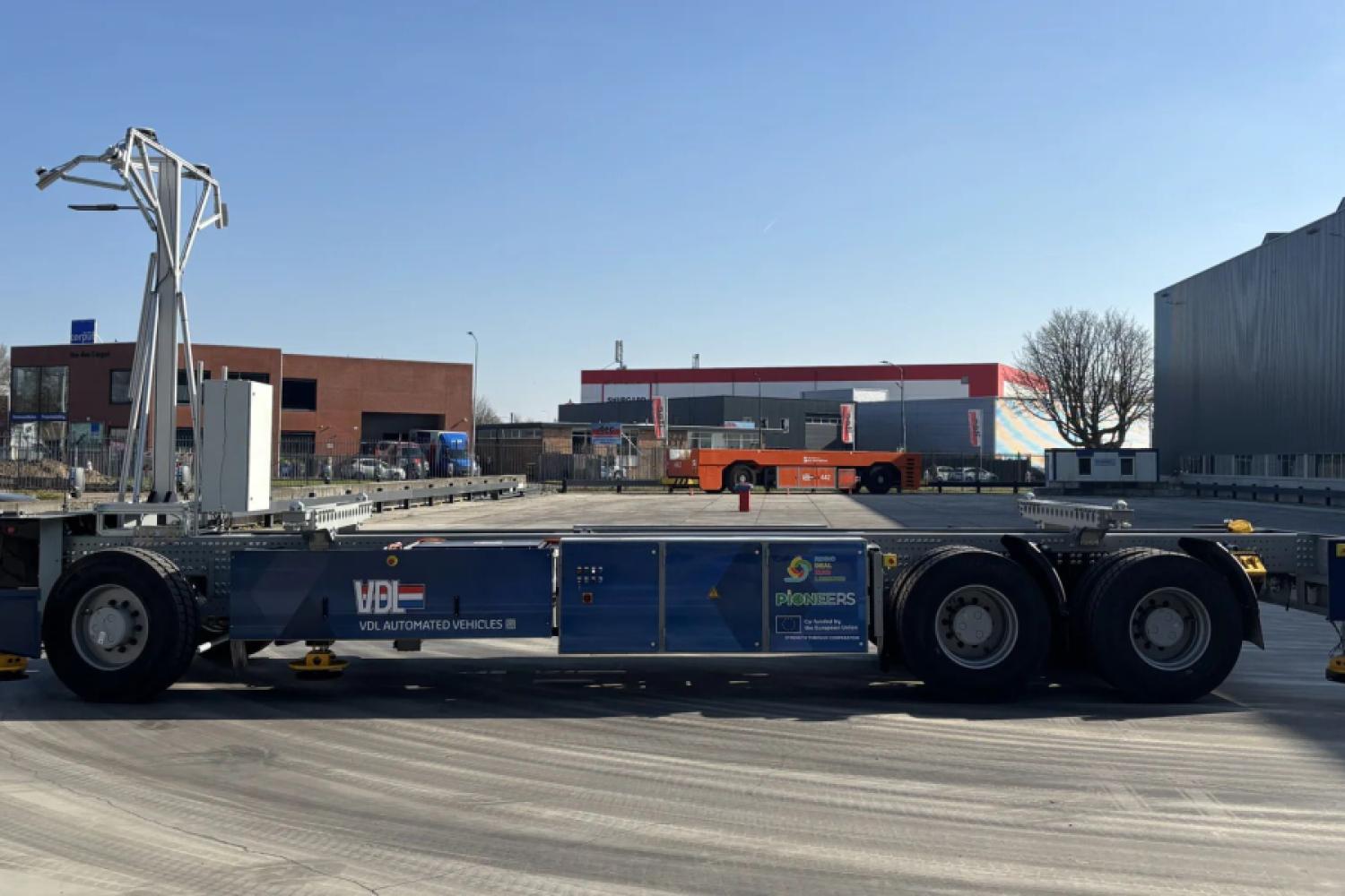 Modern port operation: The autonomous e-shuttle is soon to be deployed at the Belgian seaport, making internal container transport faster and more efficient. Photo: Port of Antwerp-Bruges