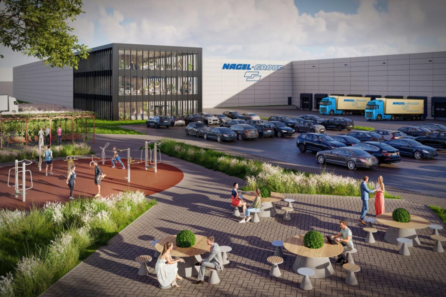 La Nagel-Group, junto con el desarrollador de proyectos LemonTree, está construyendo un nuevo centro logístico en Gdansk. (Imagen: Nagel-Group)