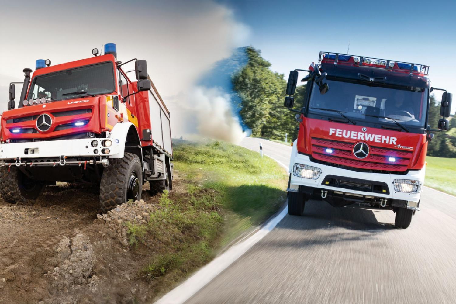 En la RettMobil también se muestra el Mercedes-Benz Unimog como TLF 3000. (Foto: 2Lead / Fa. Schlingmann)