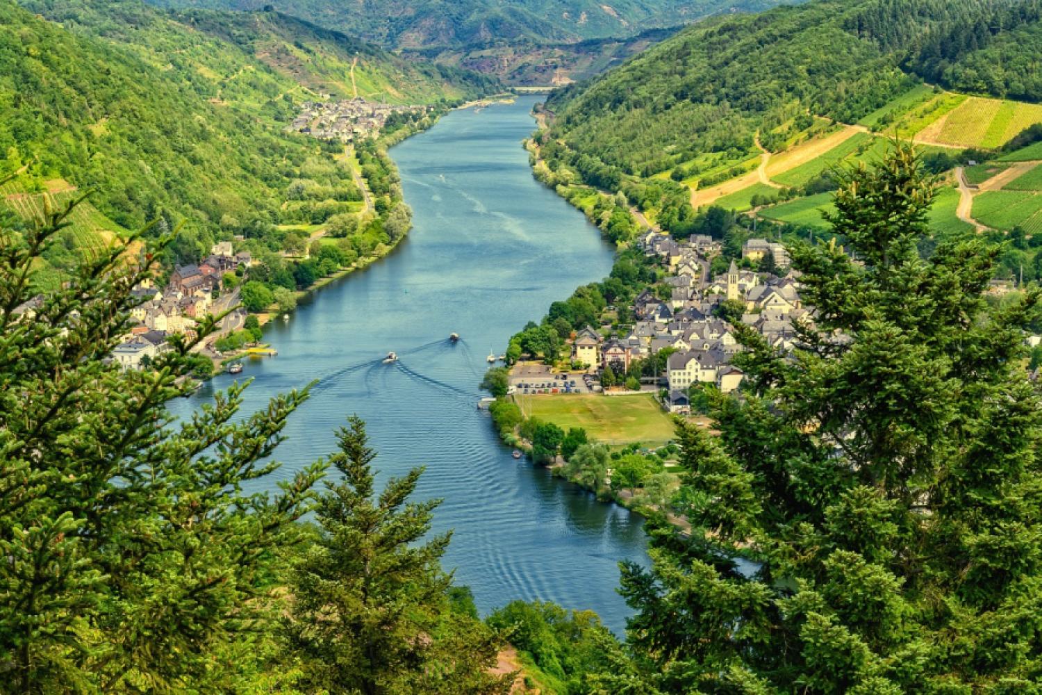 The Moselle from a bird's-eye view: From July 2025, shipping here is expected to be toll-free. (Photo: Pixabay)