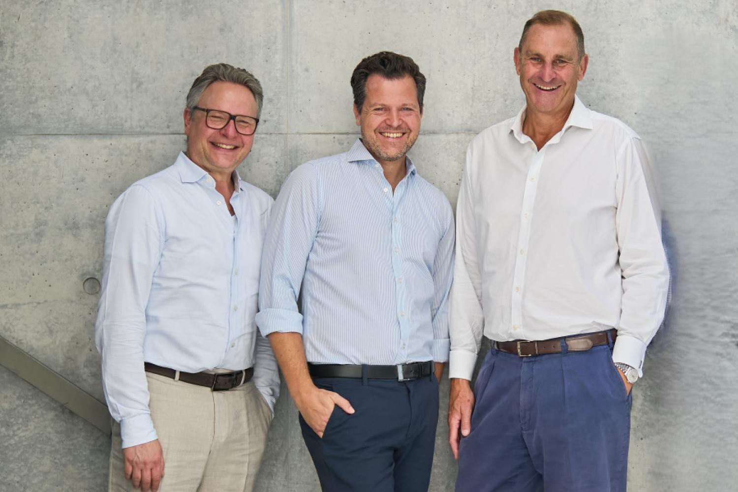 From left: Daniel Rubinstein, Ulf Christiansen, and Stuart Reid have founded Troveinvest, headquartered in Berlin. (Image: Marcus Wichert)