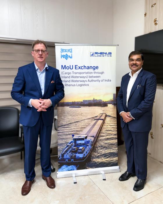 Rhenus India quiere expandir el transporte fluvial en India, especialmente en el Ganges y el Brahmaputra. Para ello, se firmó una carta de intención con la Autoridad de Vías Navegables Interiores de la India (IWAI). Foto: Rhenus Gruppe