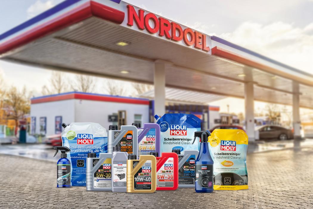Since June 1, 2025, a tailored selection of Liqui Moly products can also be found in the assortment at gas station shops such as Nordoel. | Image: Liqui Moly.
