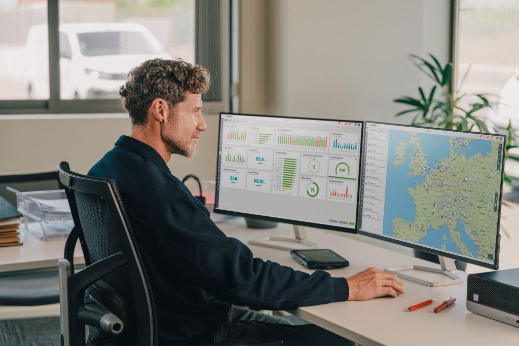 Digital vehicle data provide the basis for more precise maintenance planning and greater operating safety in fleet operations. | Photo: Webfleet