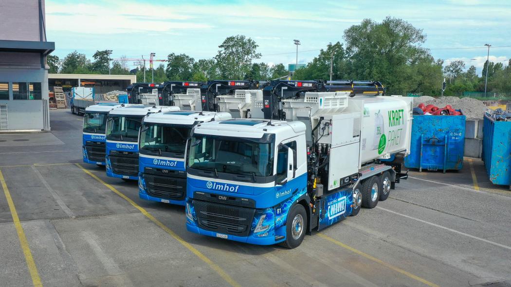 Avec l'investissement dans la flotte entièrement électrique, l'entreprise souhaite se positionner comme un pionnier dans l'élimination durable des déchets. Photo : TIT Imhof AG