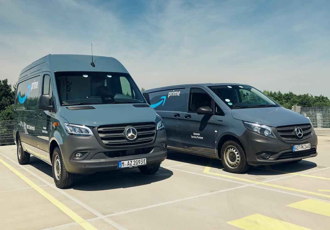 Mercedes-Benz Vans equips Amazon delivery partners with around 5,000 electric vehicles. (Photo: Mercedes-Benz Group)