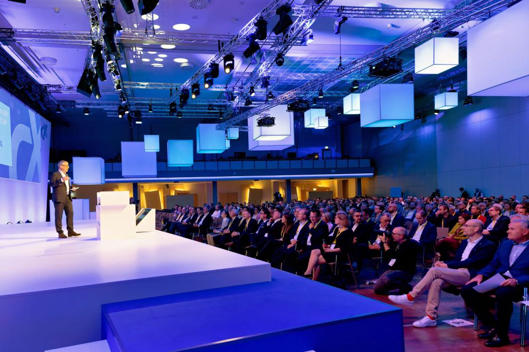 Kai Althoff, Chairman of the Executive Board of the German Logistics Association, opened the BVL Supply Chain CX 2025 at the Estrel Berlin on October 22. (Photo: BVL)