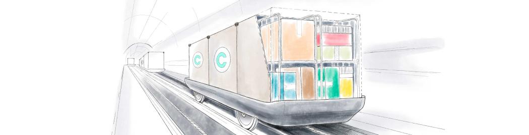 Pour l'instant, il ne s'agit que d'un concept : le projet logistique souterrain Cargo sous terrain ne sera pas mis en œuvre pour le moment. Selon l'entreprise, il manque de moyens financiers et de soutien politique. (Graphique : CST)