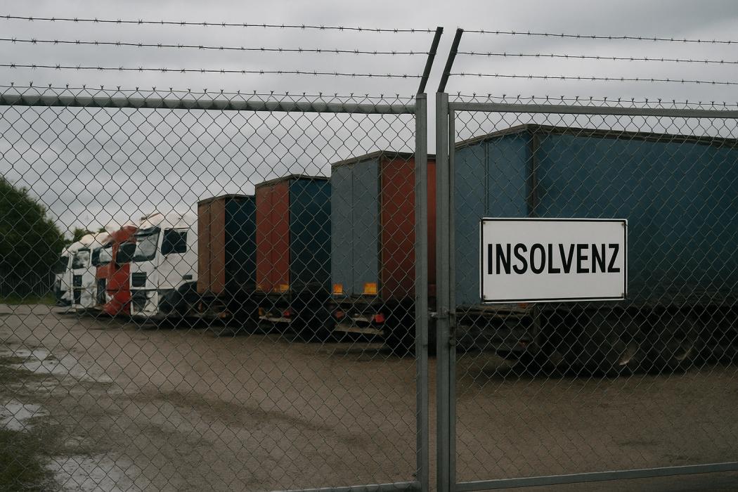 Zdjęcie poglądowe: Ciężarówka po upadłości – cyberataki zagrażają branży logistycznej. (Foto: DALL-E)