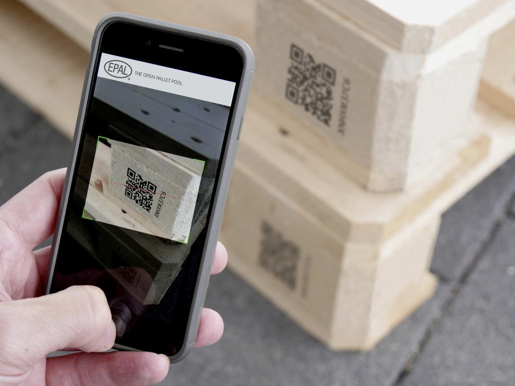 The EPAL Euro pallet with QR code is establishing itself as the new standard in the EPAL pallet pool, according to the association. | Photo: Epal