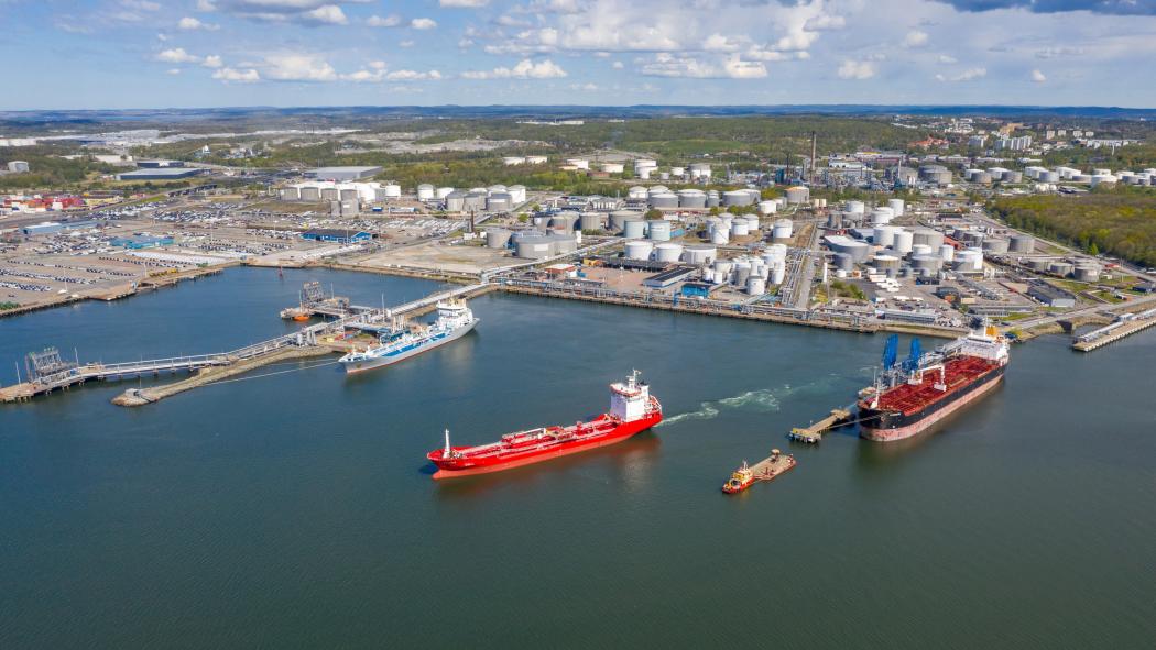 In the image, the Port of Gothenburg. Image: Port of Gothenburg