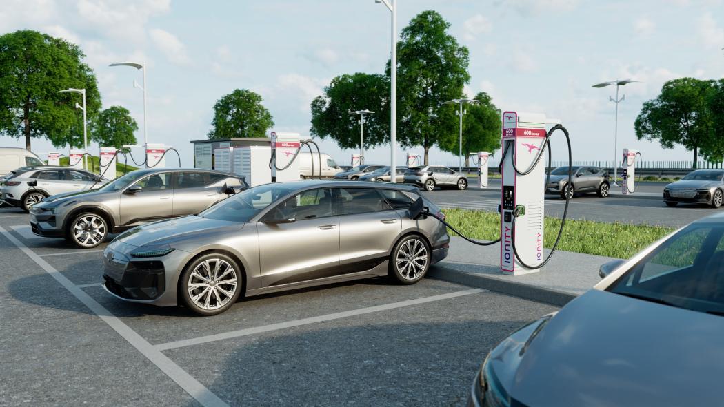 Even faster charging: With the new charging systems from Alpitronic, which Ionity wants to be the first CPO to use, a range of up to 300 kilometers can be achieved in eight minutes. | Photo: Ionity