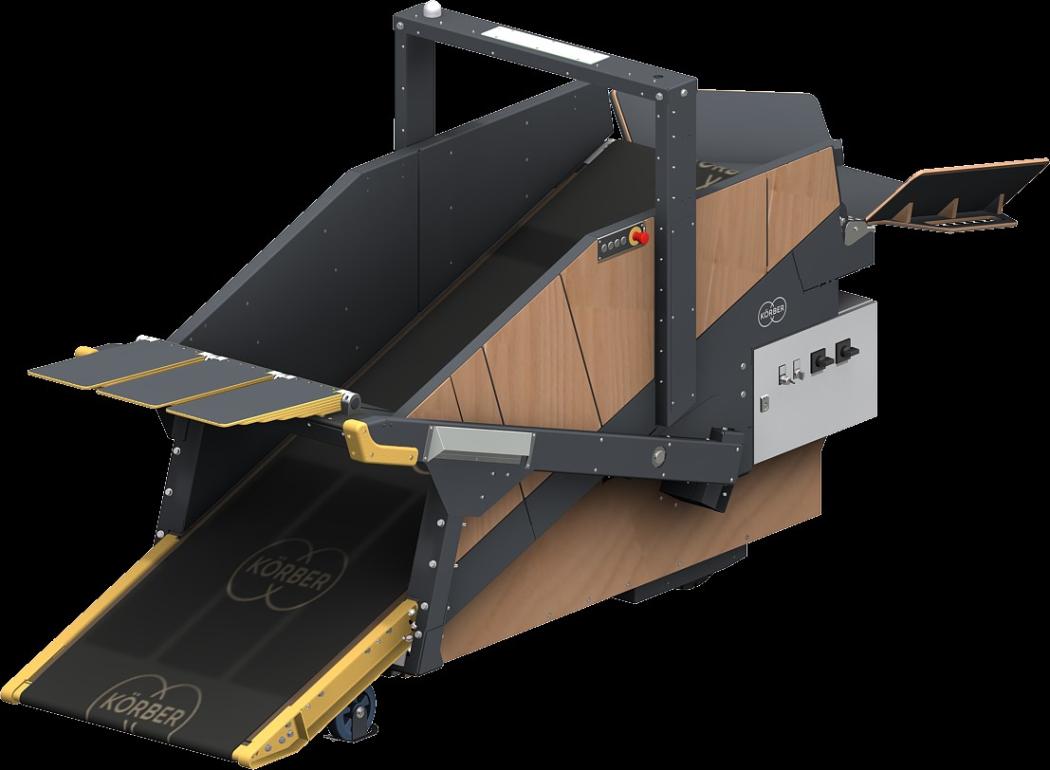 The ErgoUnload from Körber is a solution for semi-automated parcel handling. (Image: Körber)