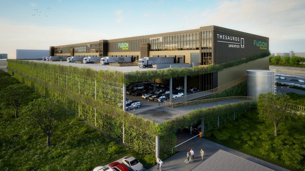 Visualization of the planned "Crossroads" project in the industrial district Fusion Cologne. (Image: Fusion Cologne/HGK)