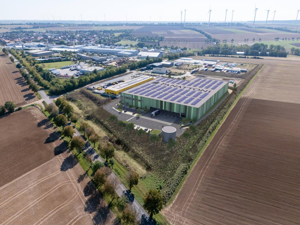 Panattoni construirá un inmueble logístico sostenible de manera especulativa en Alzey. Se muestra una visualización. (Imagen: Panattoni)