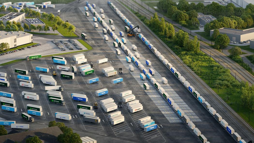 The new terminal is expected to shift hundreds of thousands of truck transports per year onto the railway. (Image: CargoBeamer)