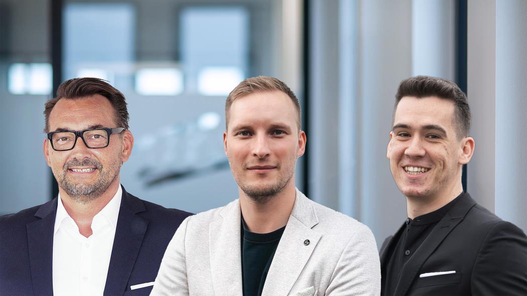 Flexible and fast logistics solutions are becoming increasingly important. Andreas Janetzko (left), Max Sommershof (center), and Felix Kaiser, Head of Operations, aim to meet this demand with L.I.T. Speed GmbH. (Photo: L.I.T. Gruppe).