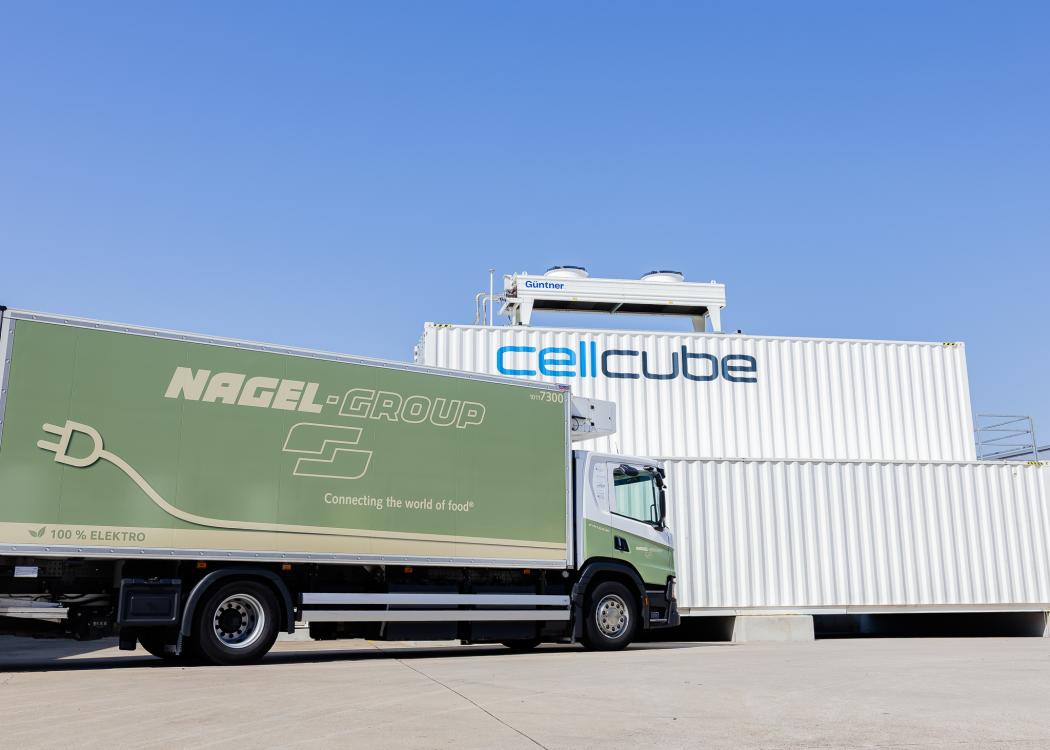The Nagel-Group commissions battery storage units from the Austrian manufacturer CellCube at the Bochum site. Photo: Nagel-Group