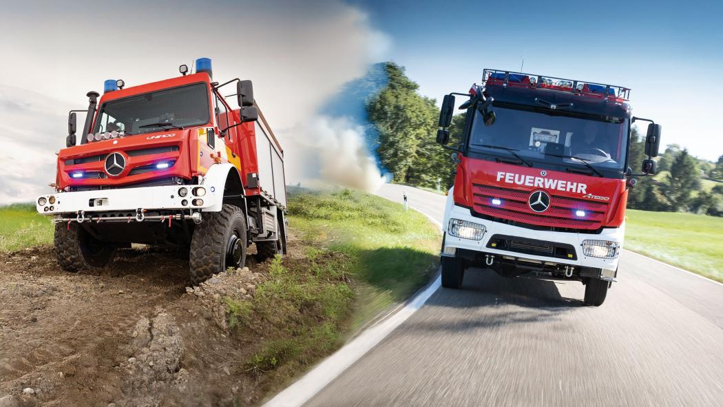En la RettMobil también se muestra el Mercedes-Benz Unimog como TLF 3000. (Foto: 2Lead / Fa. Schlingmann)