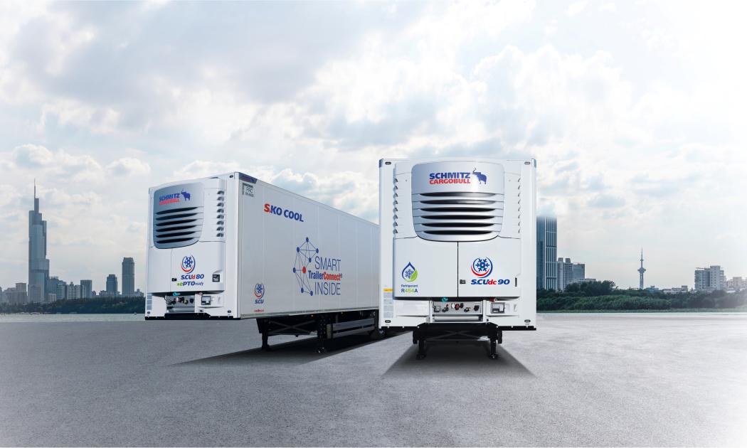 The new transport refrigeration unit S.CU dc90 from Schmitz Cargobull uses R454A as standard for the first time and thereby meets future requirements for emissions reductions in temperature-controlled transport. | Image: Schmitz Cargobull